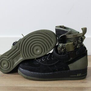 Nike SF Air Force Black Olive Camo Suede Men's Boots Shoe (Size 8)